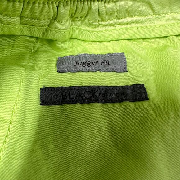 Canali Black Edition NWT Pleated Drawstring Chinos Jogger Size 52 (US 35) Neon - Picture 5 of 12